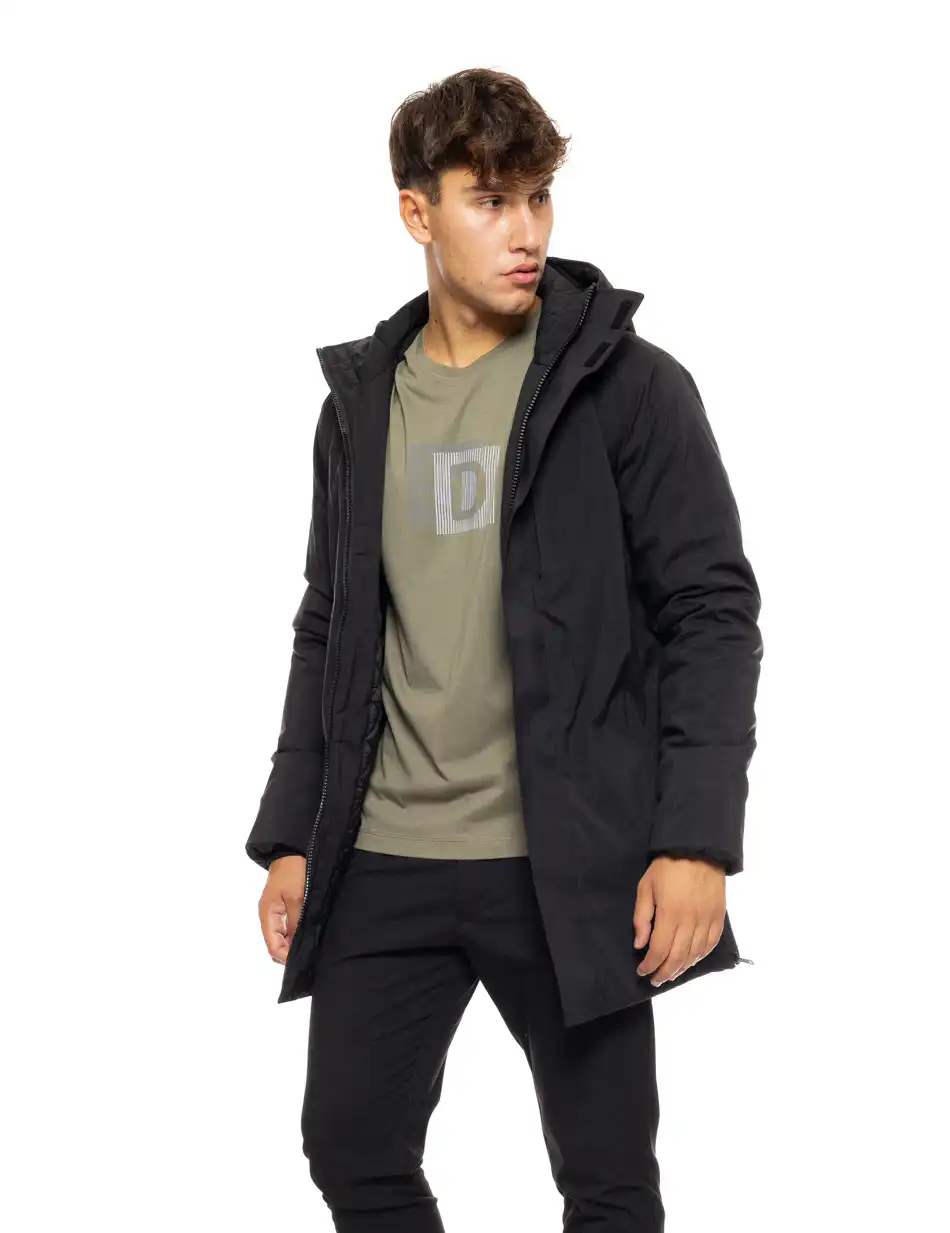 Splendid fashion ανδρικό demi μπουφάν με ενσωματωμένη κουκούλα 50-201-108 BLACK