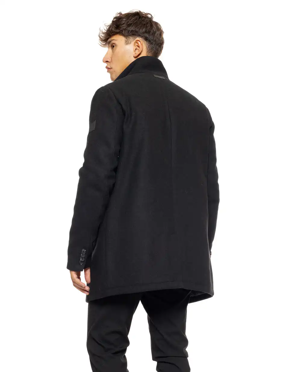 Splendid fashion ανδρικό demi παλτό με γιακά 50-201-111 BLACK