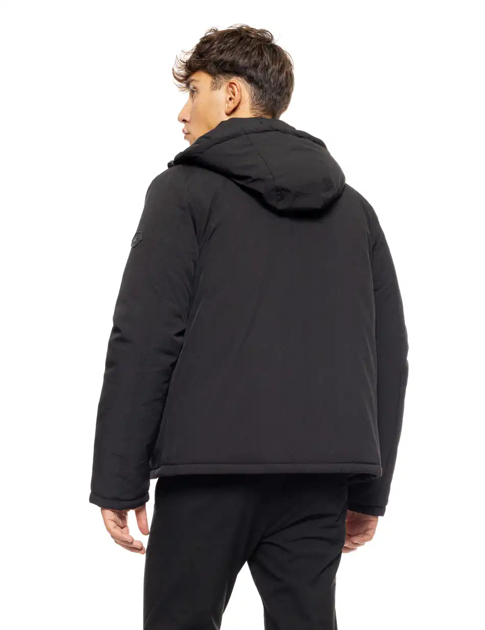 Splendid fashion ανδρικό κοντό μπουφάν με αποσπώμενη κουκούλα 50-201-113 BLACK