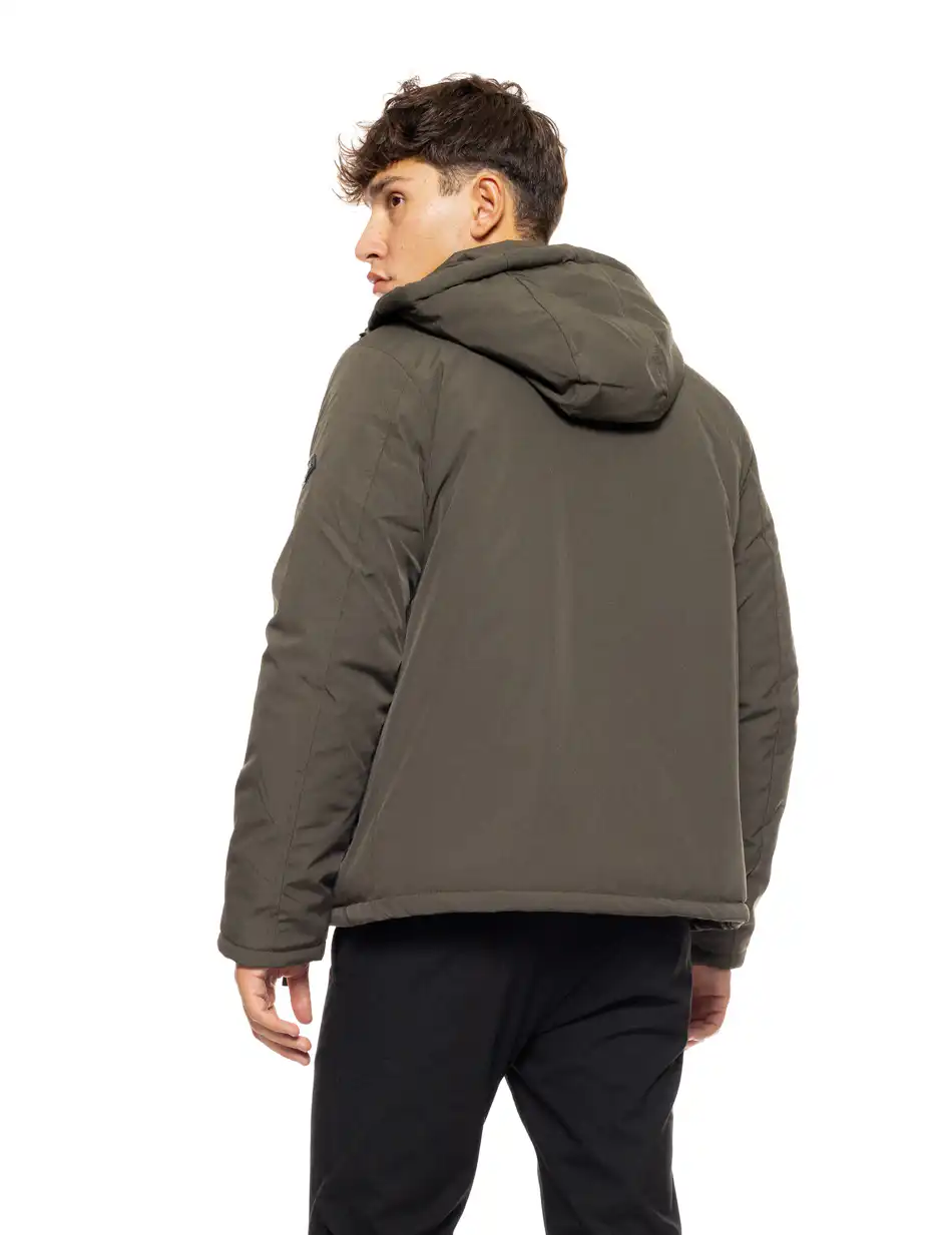Splendid fashion ανδρικό κοντό μπουφάν με αποσπώμενη κουκούλα 50-201-113 DK GREEN