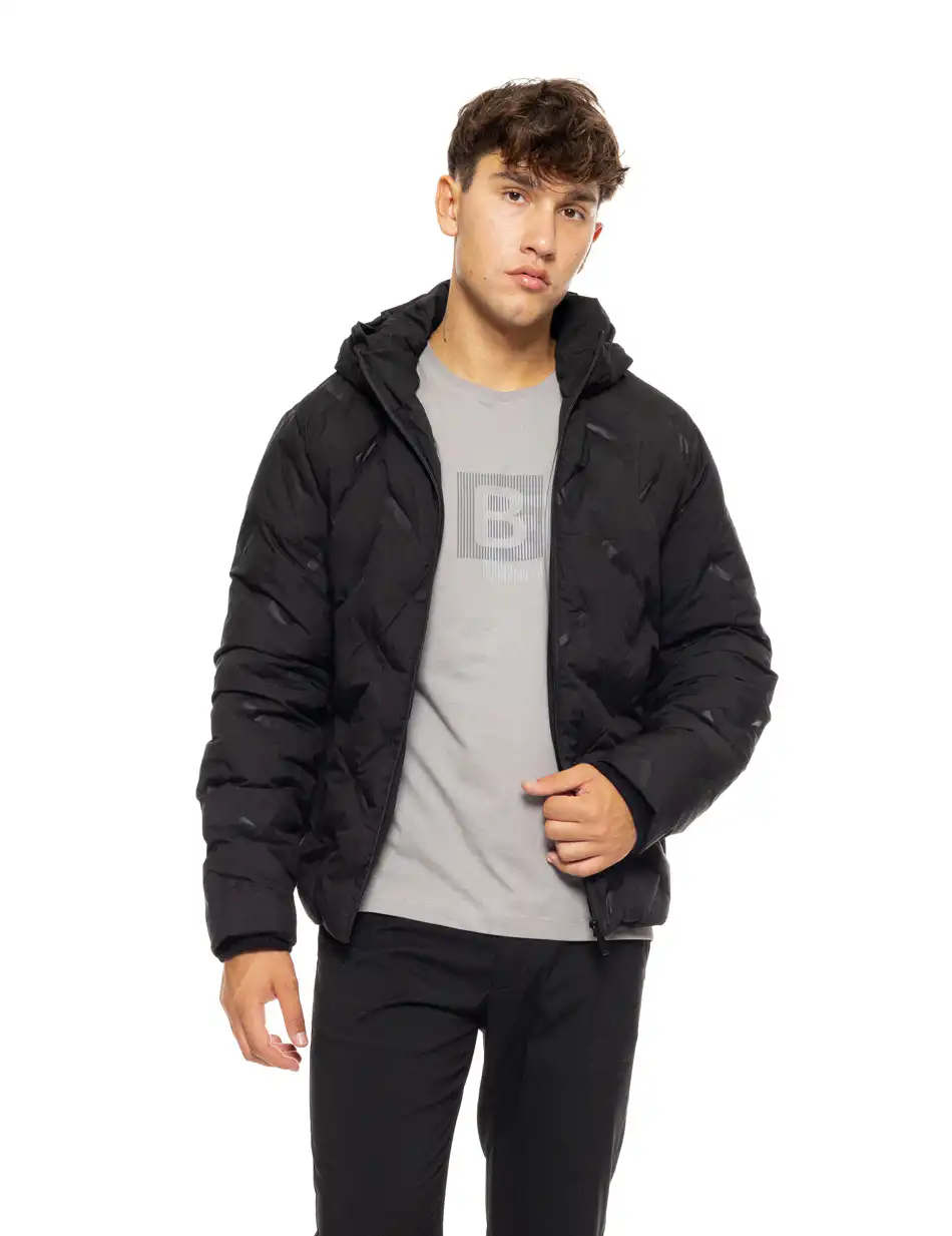 Biston fashion ανδρικό κοντό μπουφάν με ενσωματωμένη κουκούλα 50-201-115 BLACK