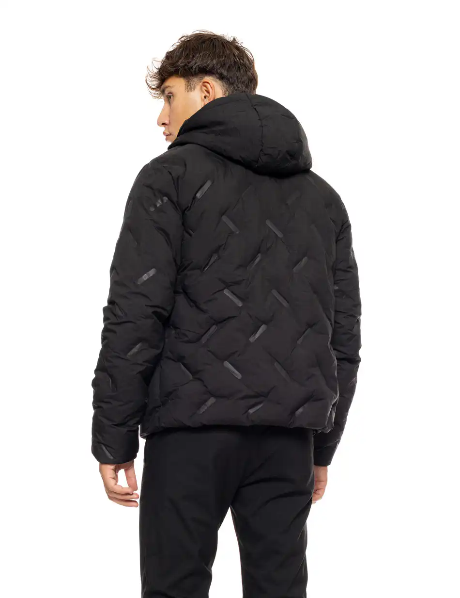 Biston fashion ανδρικό κοντό μπουφάν με ενσωματωμένη κουκούλα 50-201-115 BLACK