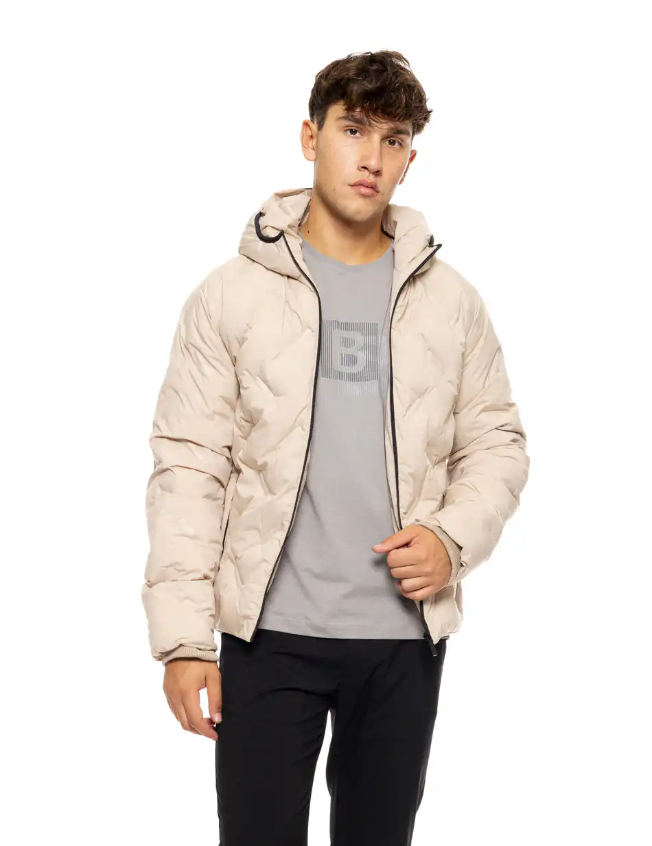 Biston fashion ανδρικό κοντό μπουφάν με ενσωματωμένη κουκούλα 50-201-115 BEIGE
