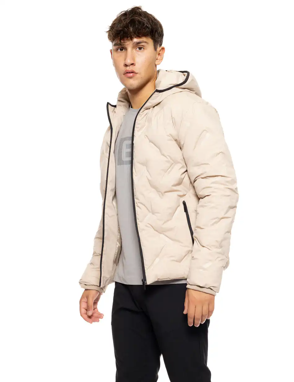 Biston fashion ανδρικό κοντό μπουφάν με ενσωματωμένη κουκούλα 50-201-115 BEIGE