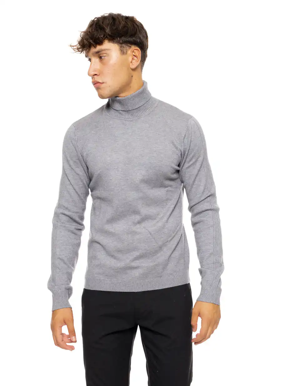 Biston fashion ανδρική πλεκτή μπλούζα με όρθιο γιακά 50-206-010 DK GREY