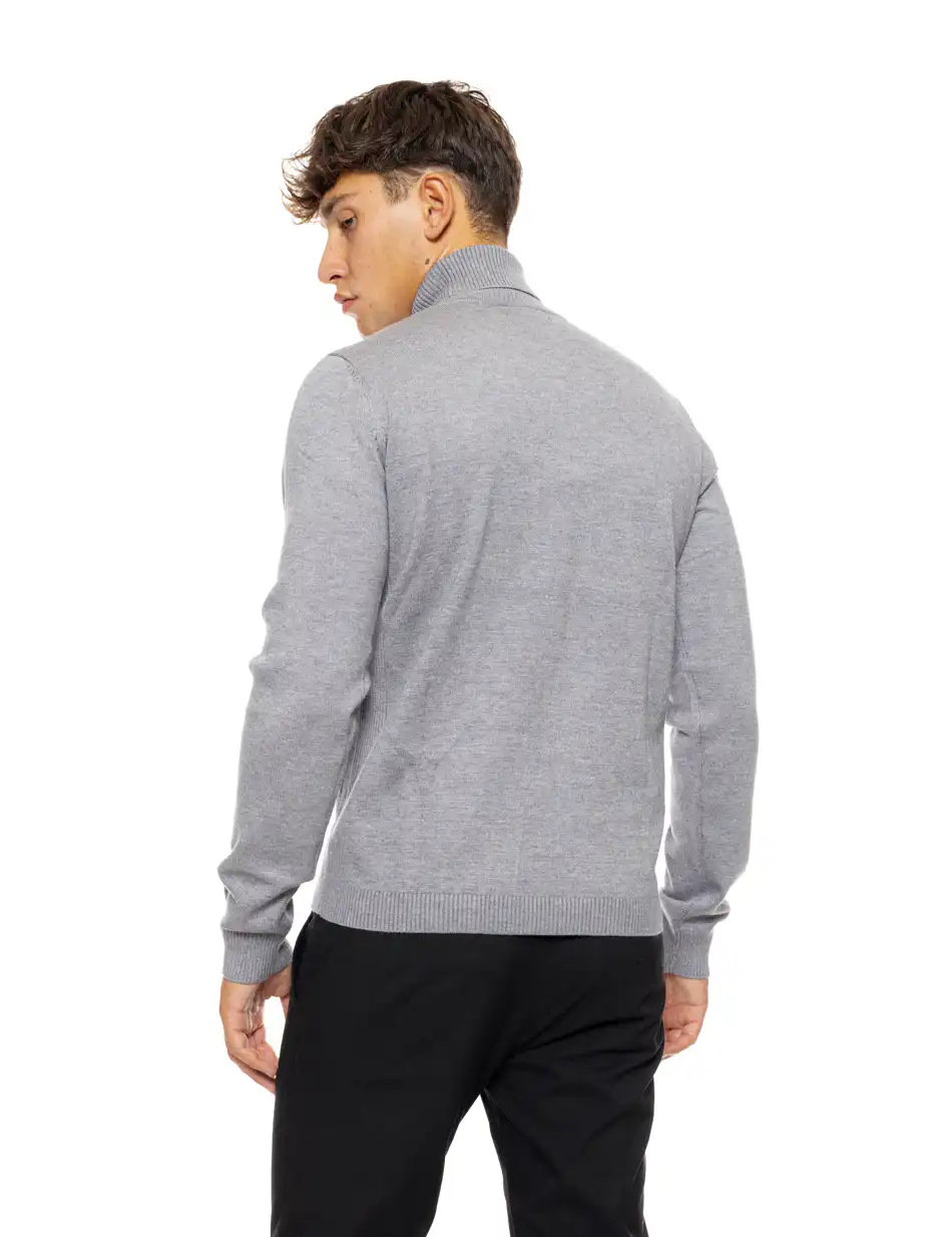 Biston fashion ανδρική πλεκτή μπλούζα με όρθιο γιακά 50-206-010 DK GREY