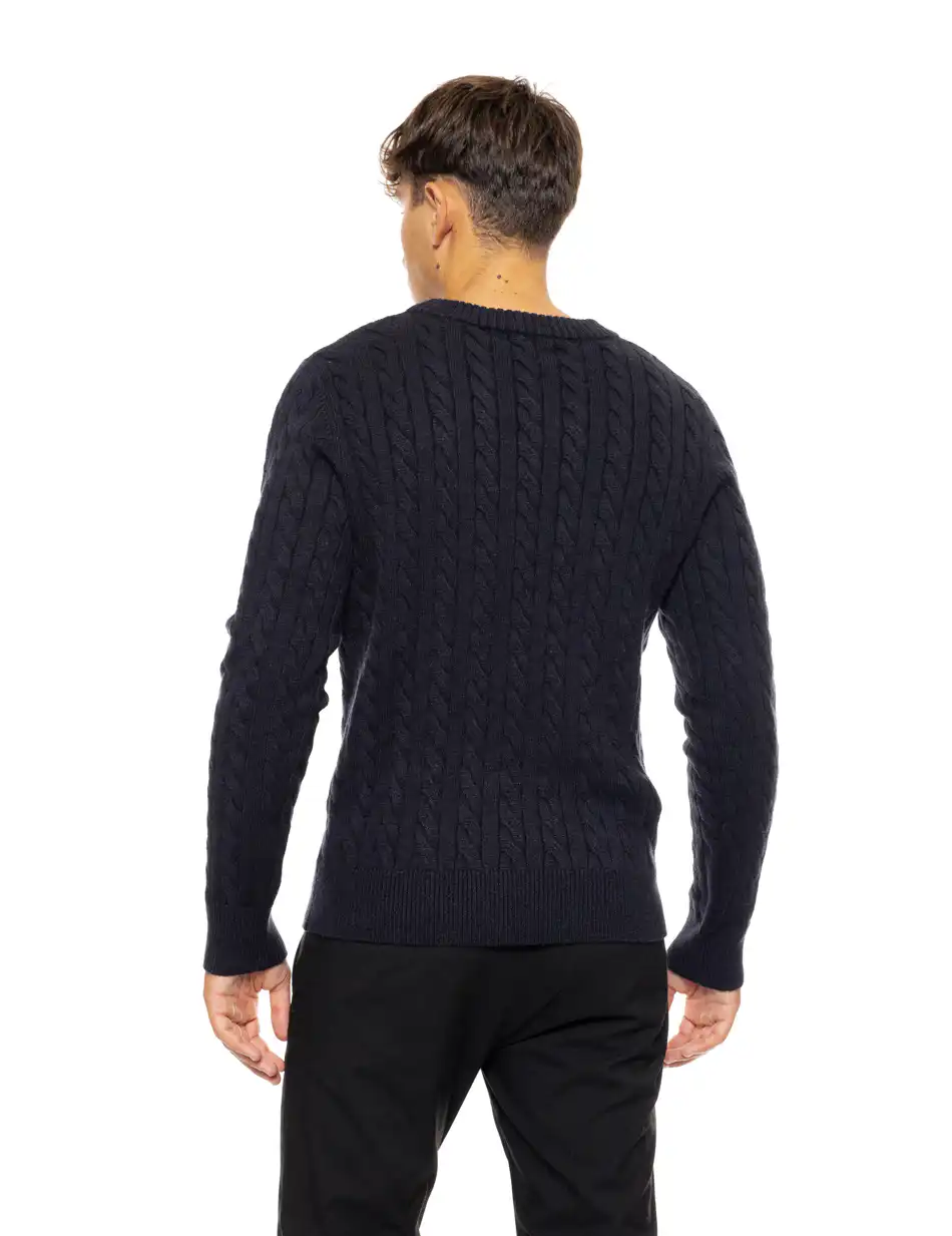 Biston fashion ανδρική πλεκτή μπλούζα με στρόγγυλο λαιμό 50-206-022 ANTHRACITE