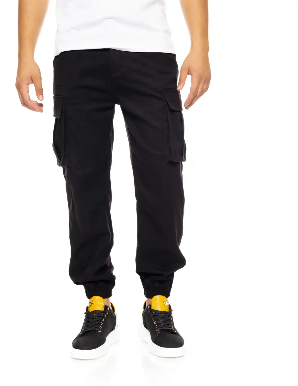 Biston fashion ανδρικό cargo παντελόνι 50-241-010 BLACK