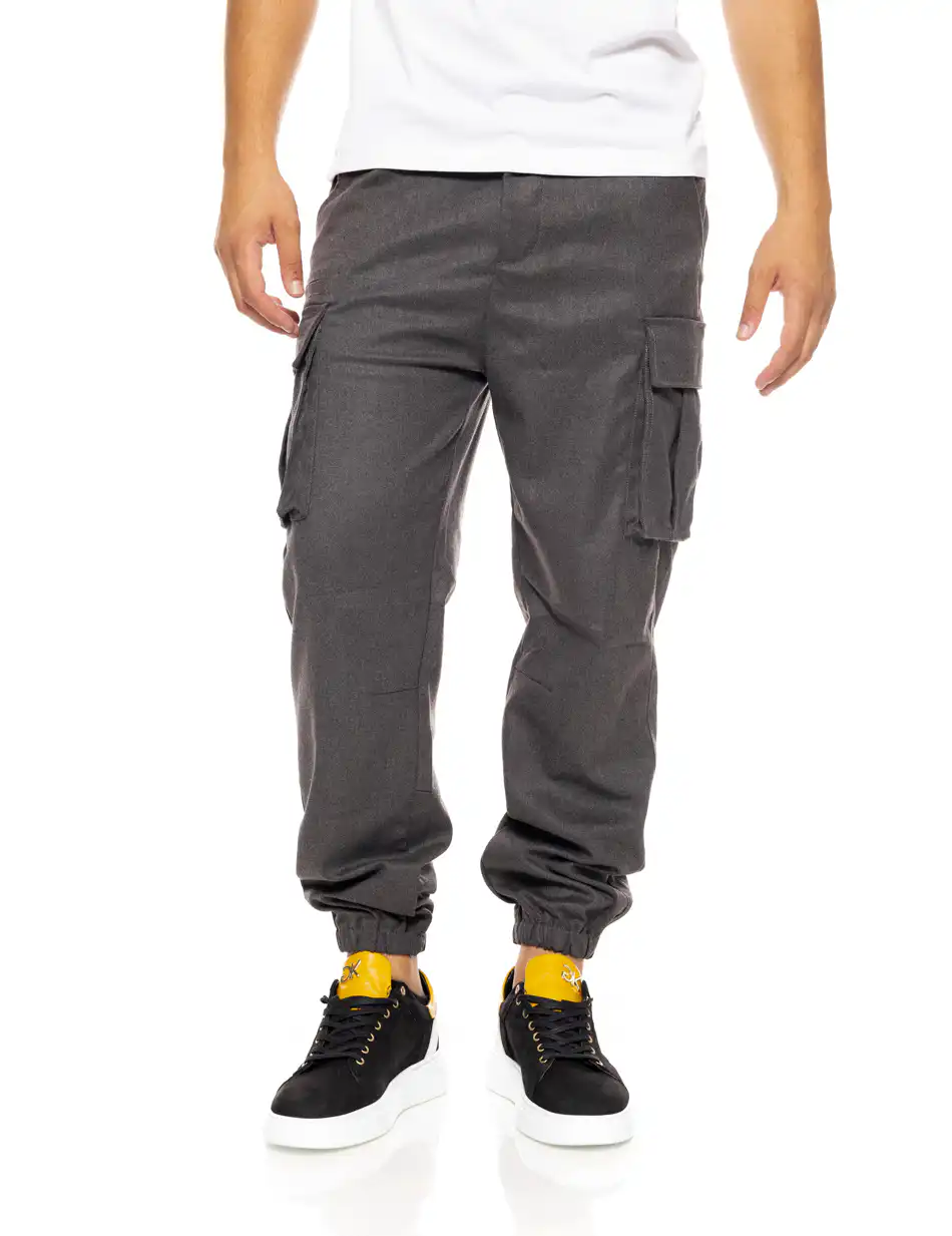 Biston fashion ανδρικό cargo παντελόνι 50-241-010 DK GREY