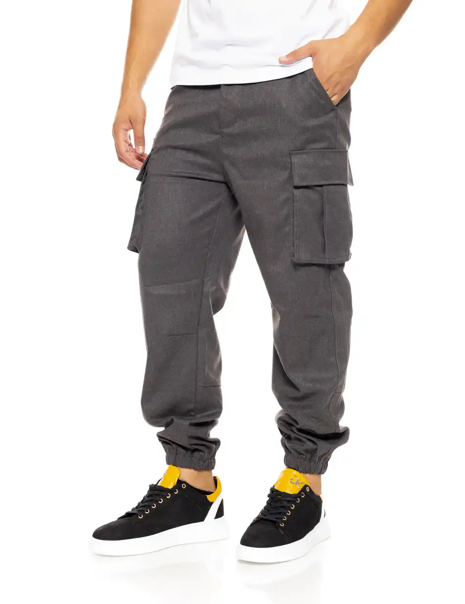 Biston fashion ανδρικό cargo παντελόνι 50-241-010 DK GREY