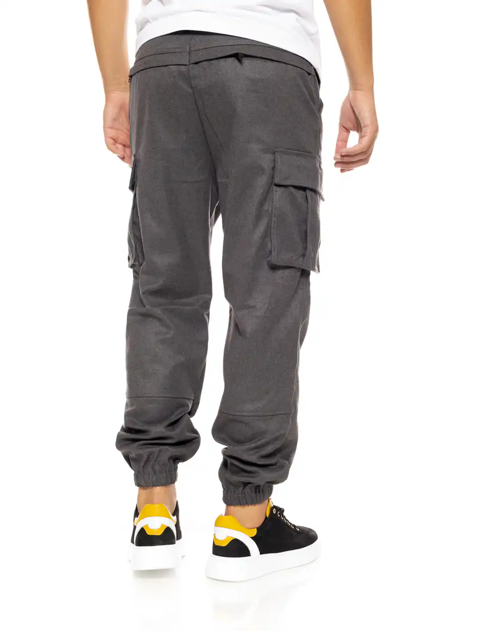 Biston fashion ανδρικό cargo παντελόνι 50-241-010 DK GREY