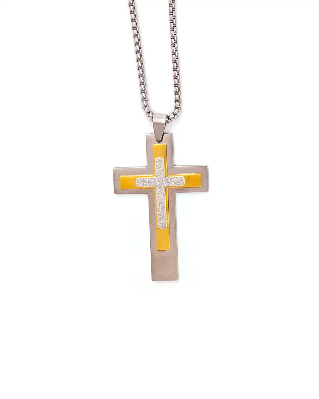 Αλυσίδα λαιμού με σταυρό WW-K454 – Χρυσό