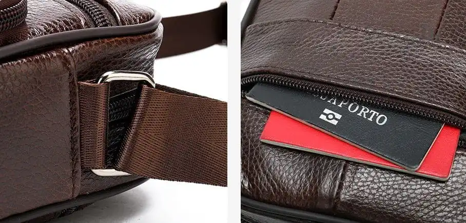 Δερμάτινο τσαντάκι ώμου Cardinal 500 καφέ