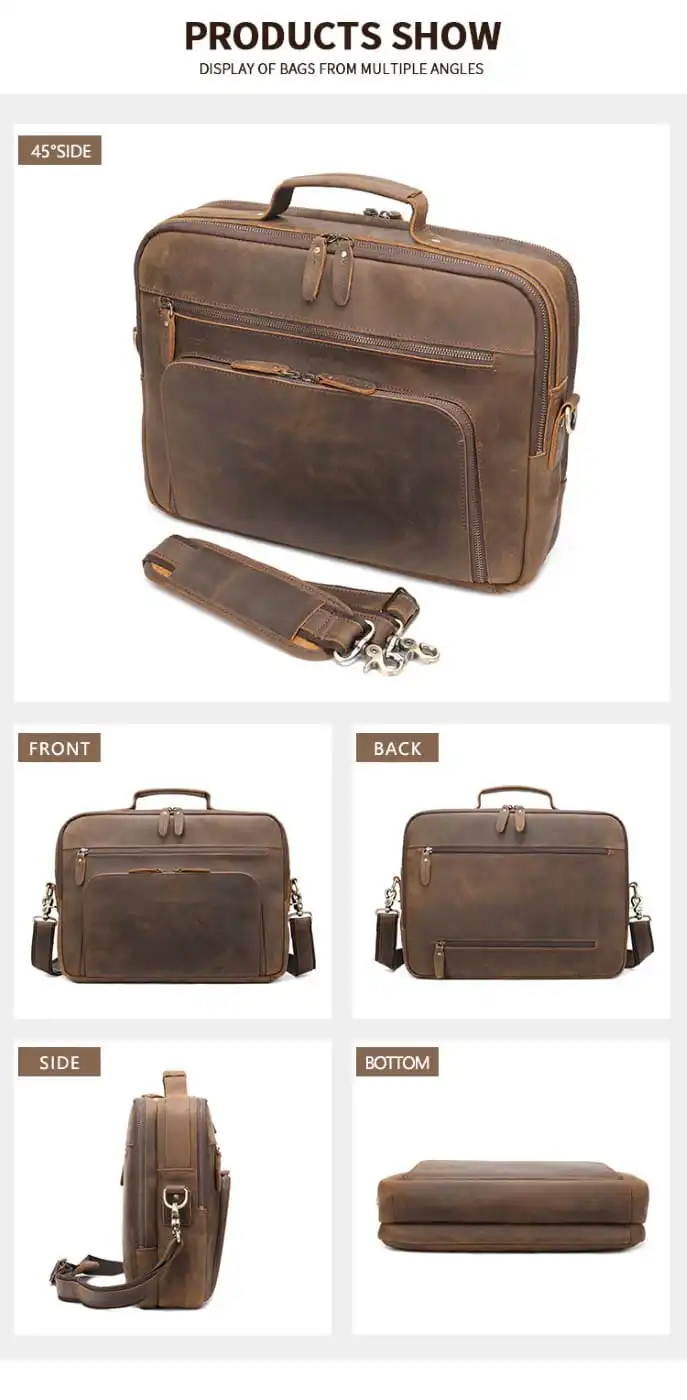 Δερμάτινος χαρτοφύλακας Cardinal 5015 σκούρο καφέ