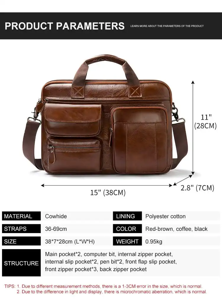 Δερμάτινος χαρτοφύλακας Cardinal 5029 σκούρο καφέ