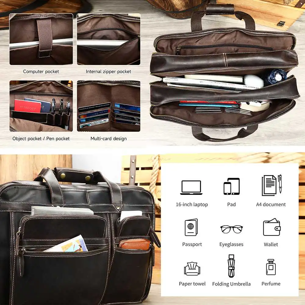 Δερμάτινος χαρτοφύλακας Cardinal 5088 coffee