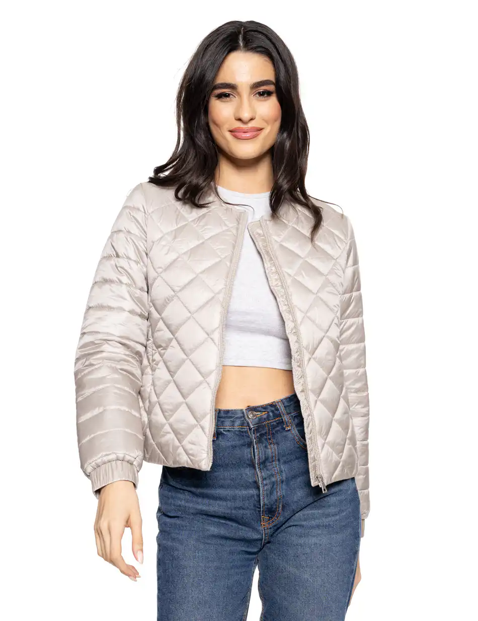 Biston fashion γυναικείο κοντό ultra light μπουφάν 51-101-004 LT GREY