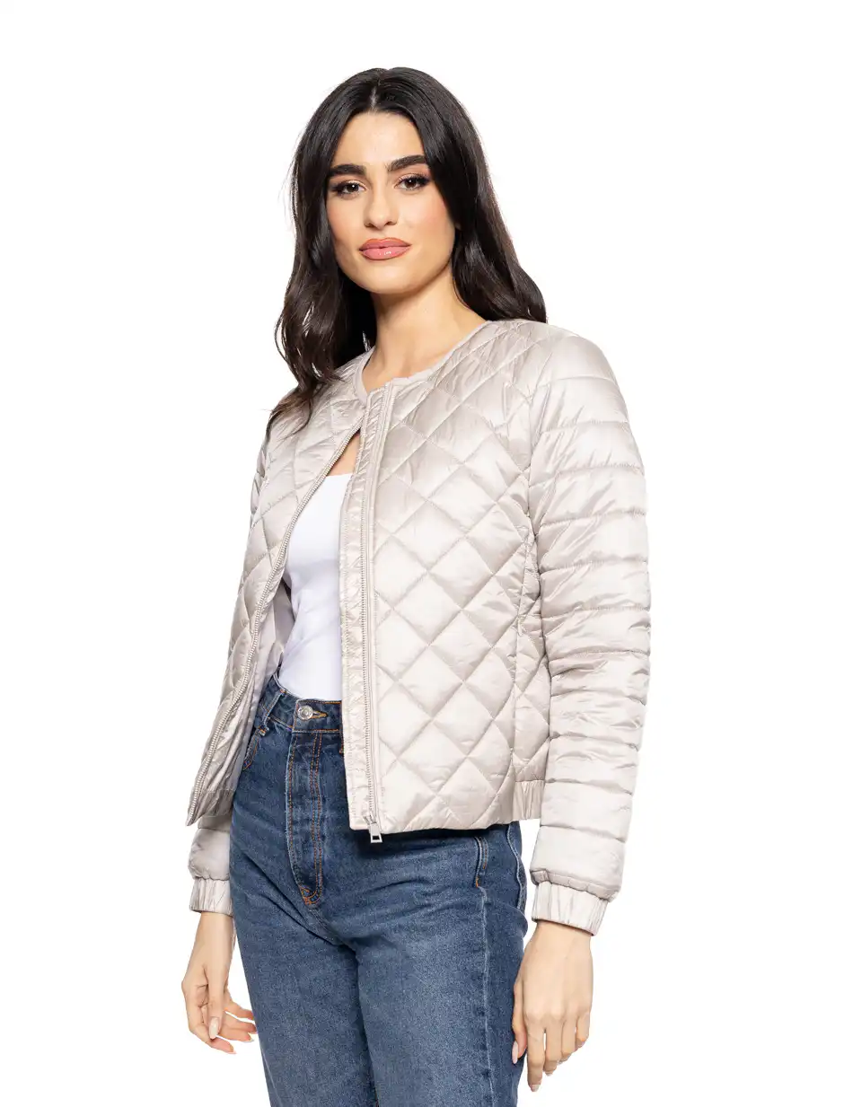 Biston fashion γυναικείο κοντό ultra light μπουφάν 51-101-004 LT GREY