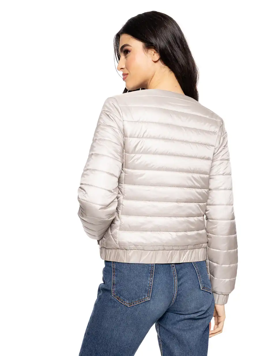 Biston fashion γυναικείο κοντό ultra light μπουφάν 51-101-004 LT GREY