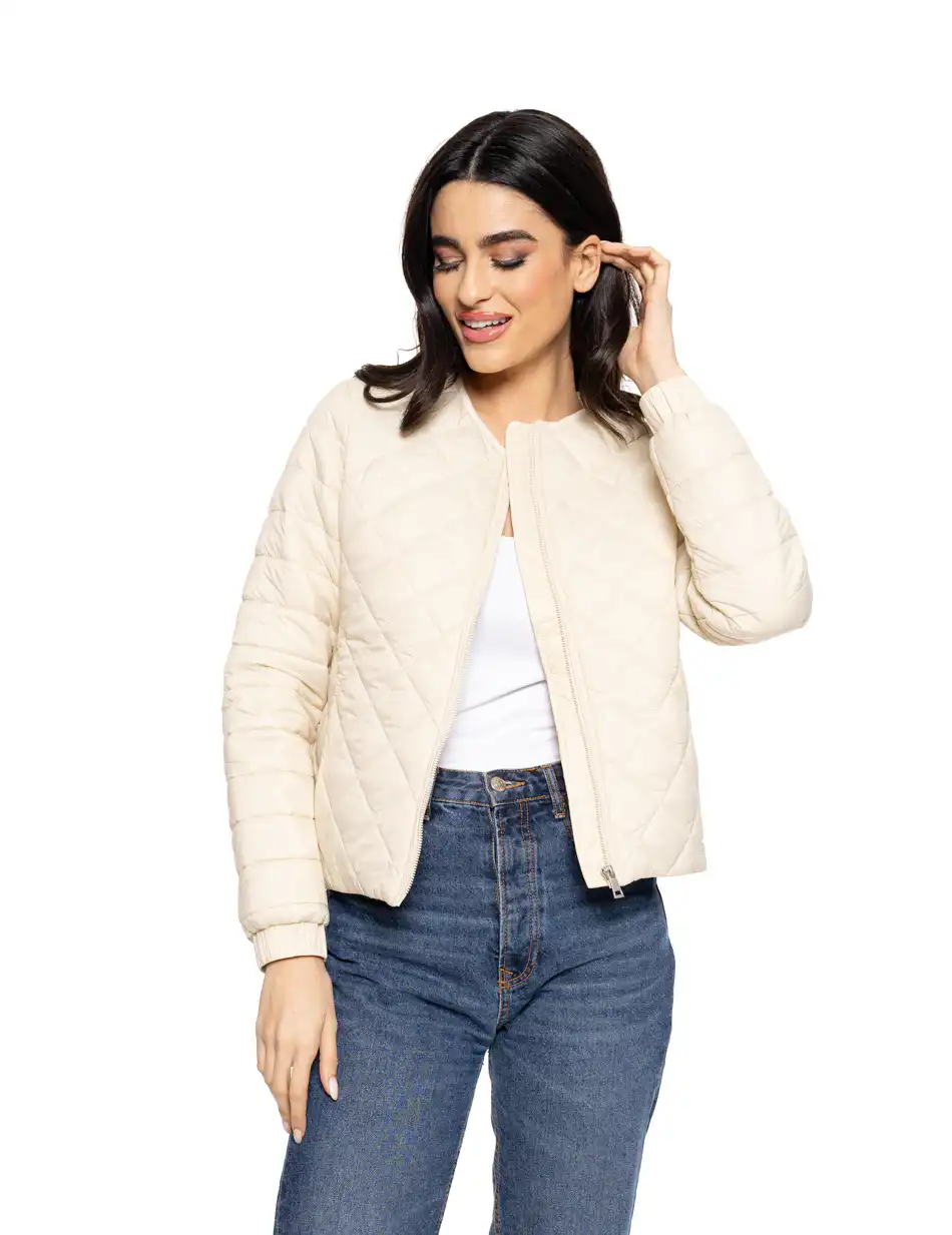 Biston fashion γυναικείο κοντό ultra light μπουφάν 51-101-004 LT BEIGE
