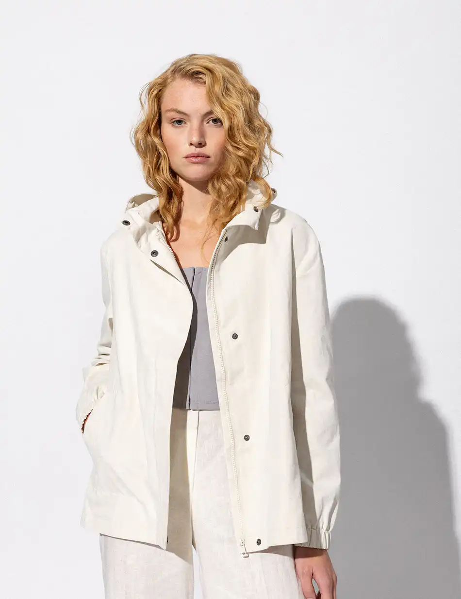 Splendid fashion γυναικείο πανωφόρι με κουκούλα 51-101-005 ICE