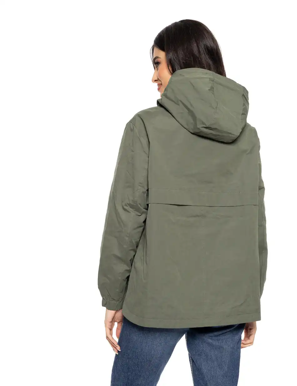 Splendid fashion γυναικείο πανωφόρι με κουκούλα 51-101-005 KHAKI