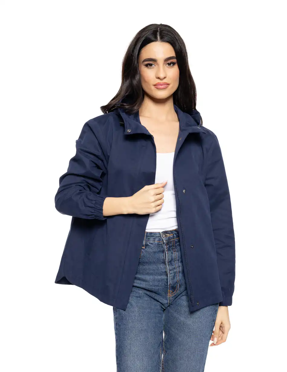 Splendid fashion γυναικείο πανωφόρι με κουκούλα 51-101-005 NAVY