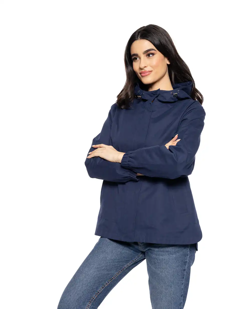 Splendid fashion γυναικείο πανωφόρι με κουκούλα 51-101-005 NAVY