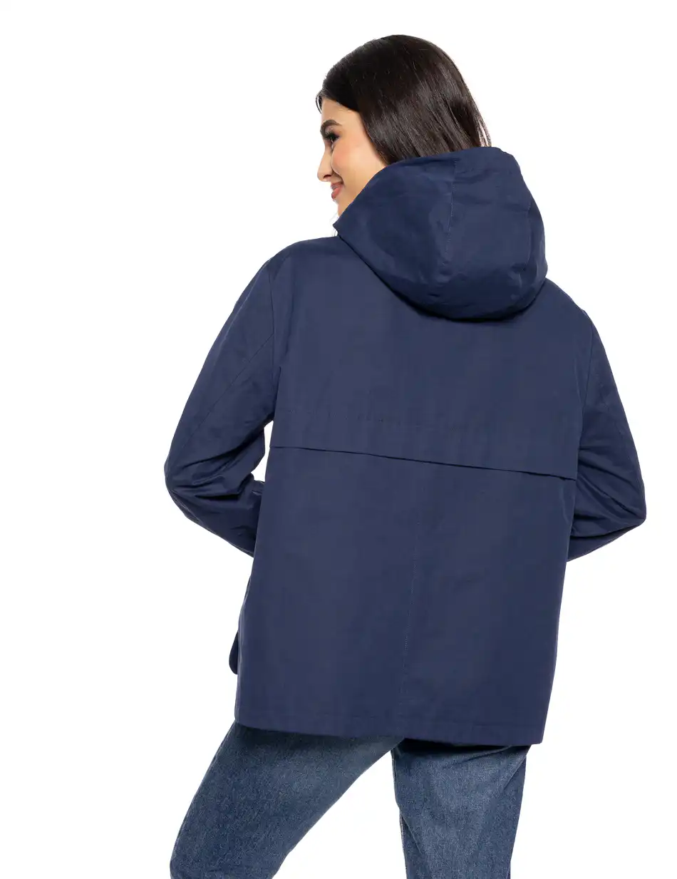 Splendid fashion γυναικείο πανωφόρι με κουκούλα 51-101-005 NAVY