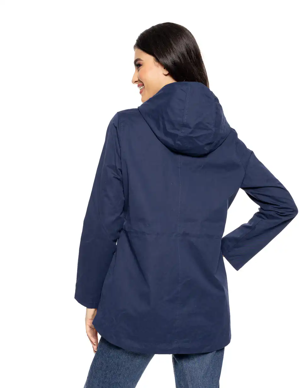 Splendid fashion γυναικείο πανωφόρι με κουκούλα 51-101-006 NAVY