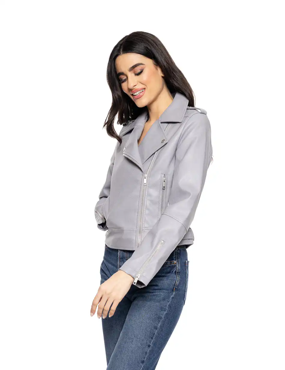 Splendid fashion γυναικείο perfeto από δερματίνη 51-101-011 GREY