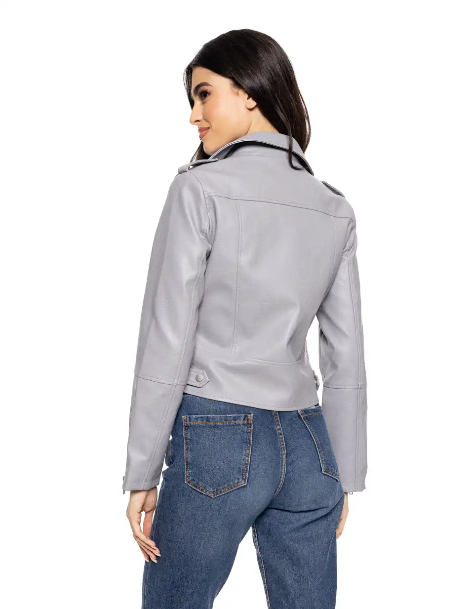 Splendid fashion γυναικείο perfeto από δερματίνη 51-101-011 GREY