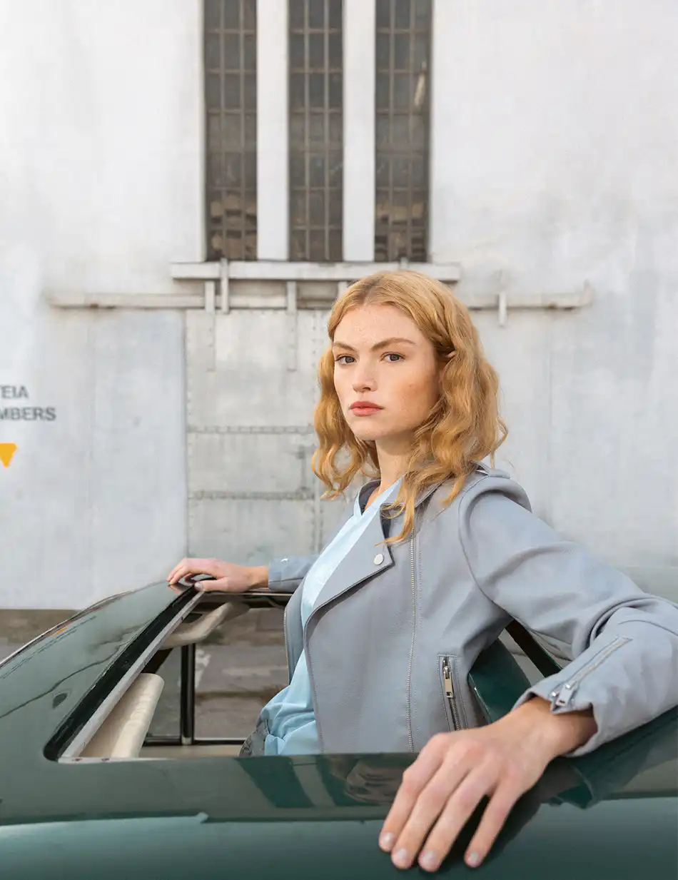 Splendid fashion γυναικείο perfeto από δερματίνη 51-101-011 GREY