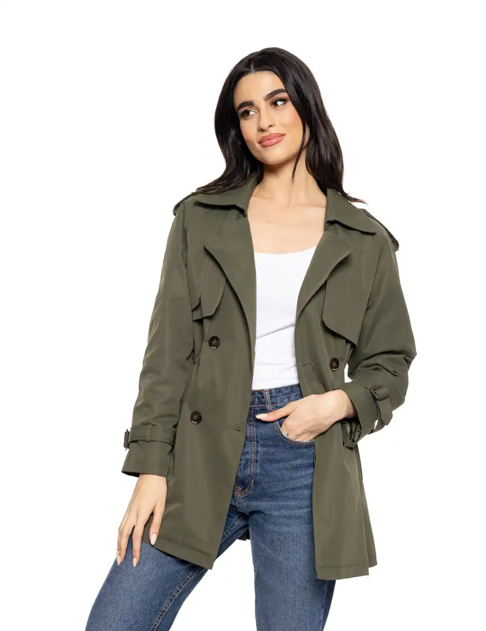 Splendid fashion γυναικεία demi καμπαρντίνα 51-101-017 KHAKI