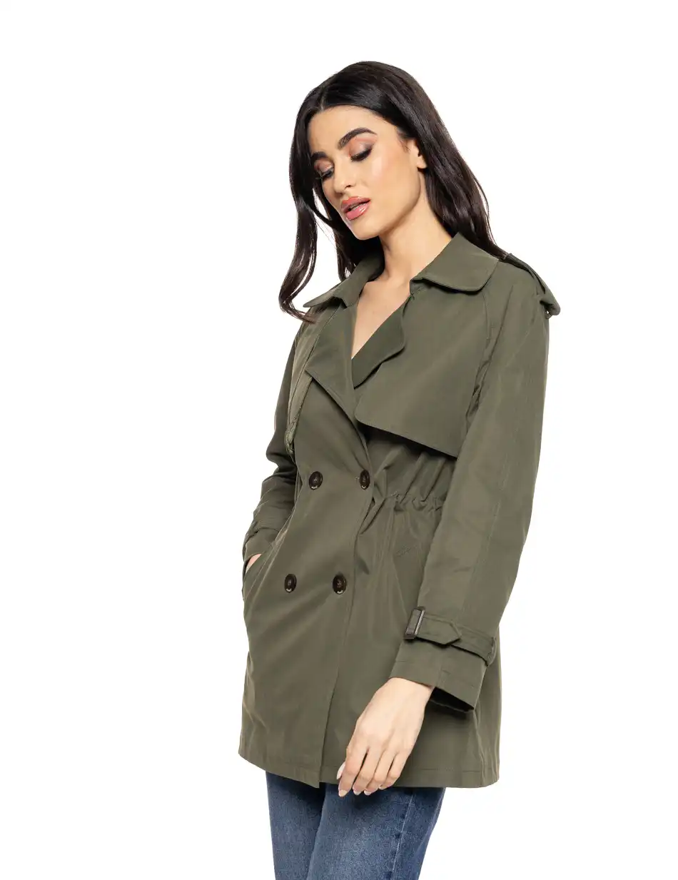 Splendid fashion γυναικεία demi καμπαρντίνα 51-101-017 KHAKI