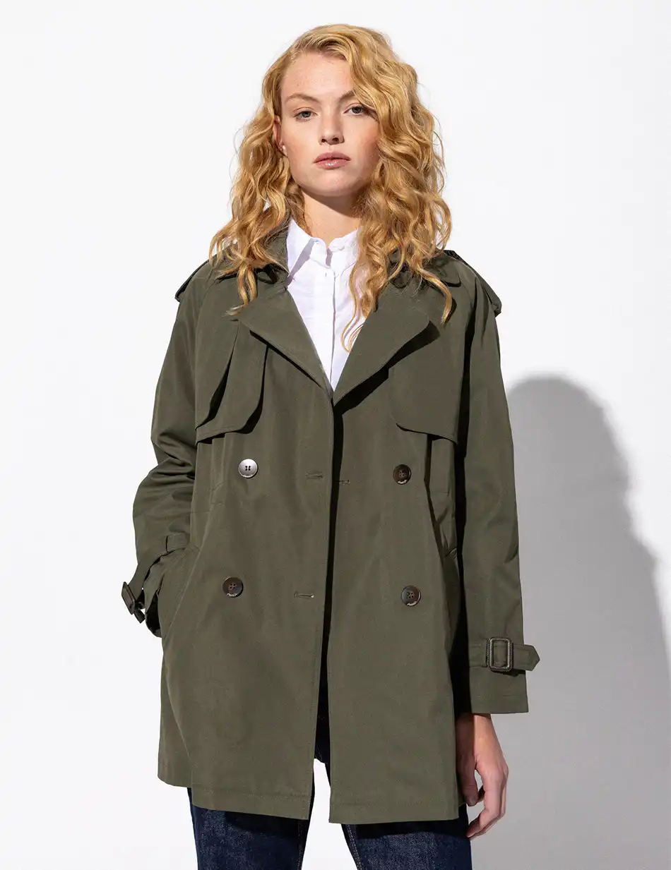 Splendid fashion γυναικεία demi καμπαρντίνα 51-101-017 KHAKI