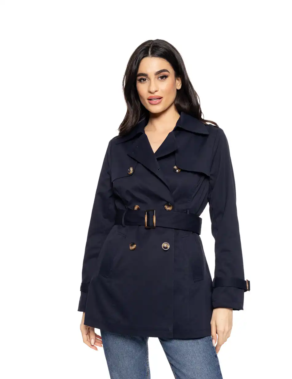 Biston fashion γυναικεία demi καμπαρντίνα 51-101-019 NAVY