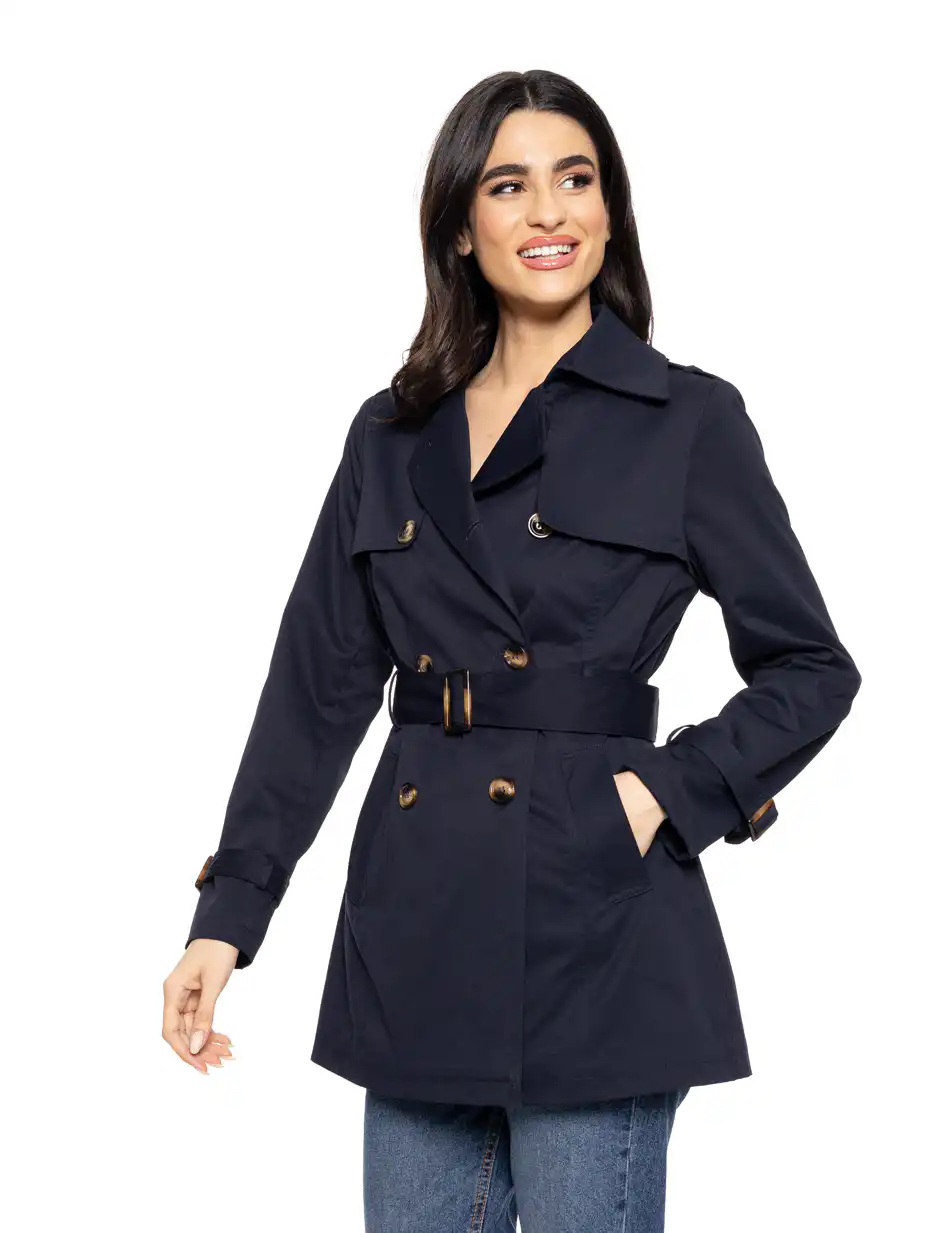 Biston fashion γυναικεία demi καμπαρντίνα 51-101-019 NAVY