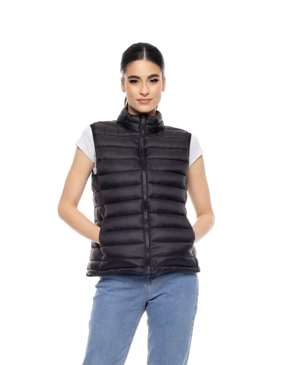 Biston fashion γυναικείο αμάνικο με γιακά 51-102-001 BLACK