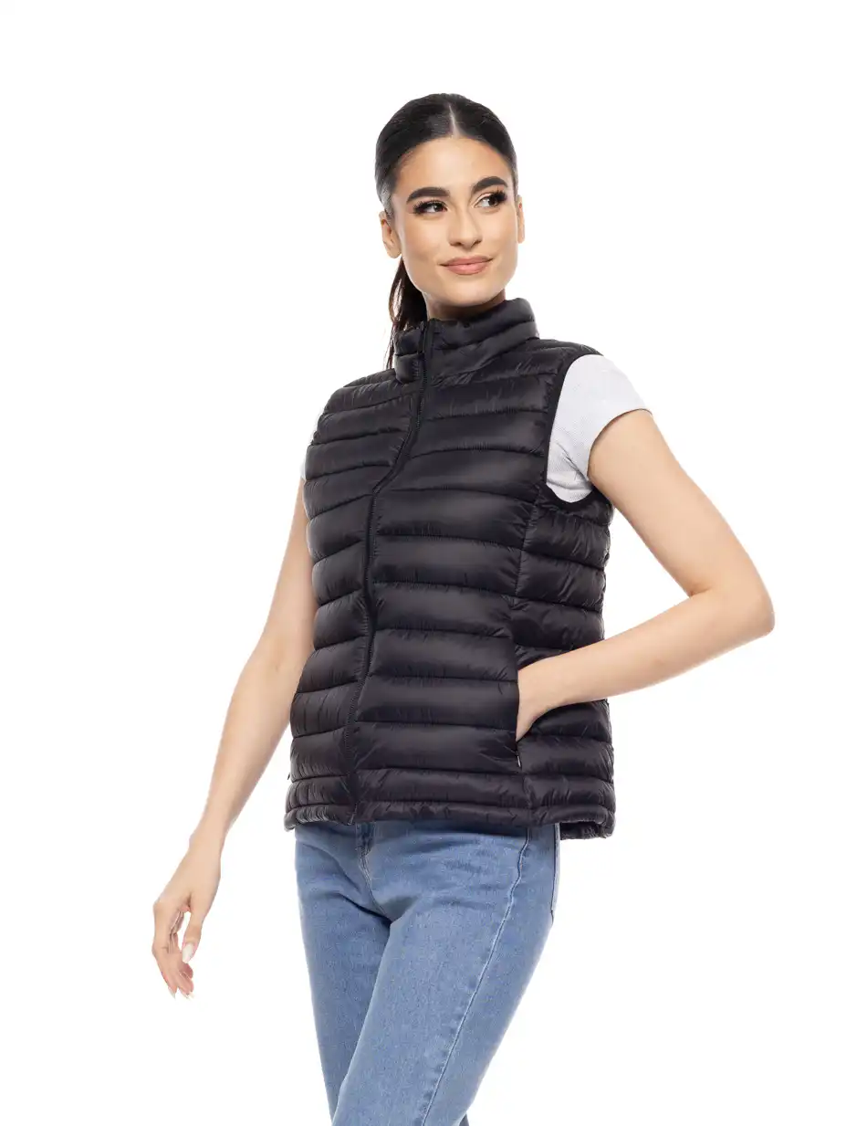 Biston fashion γυναικείο αμάνικο με γιακά 51-102-001 BLACK