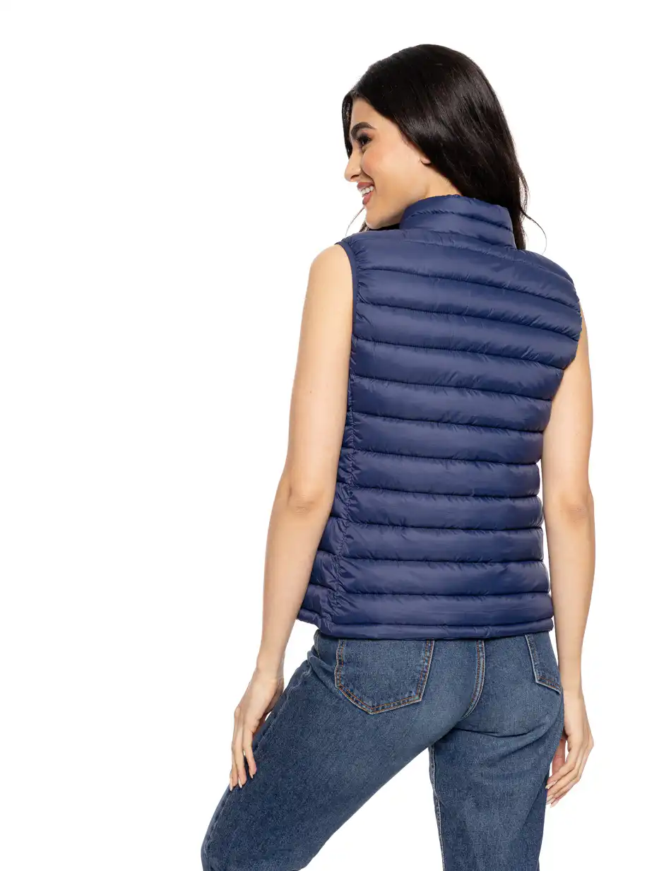 Biston fashion γυναικείο αμάνικο με γιακά 51-102-001 BLUE