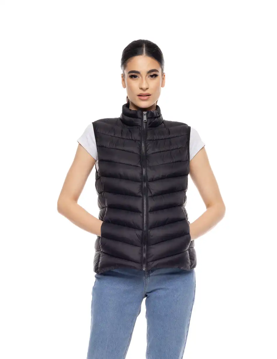 Splendid fashion γυναικείο αμάνικο με γιακά 51-102-003 BLACK