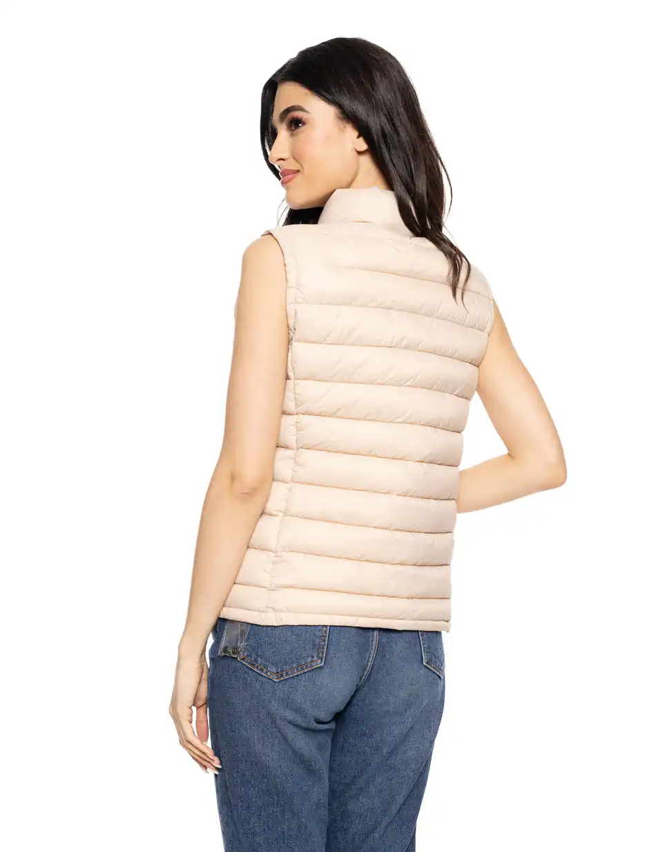 Biston fashion γυναικείο αμάνικο με γιακά 51-102-004 LT BEIGE