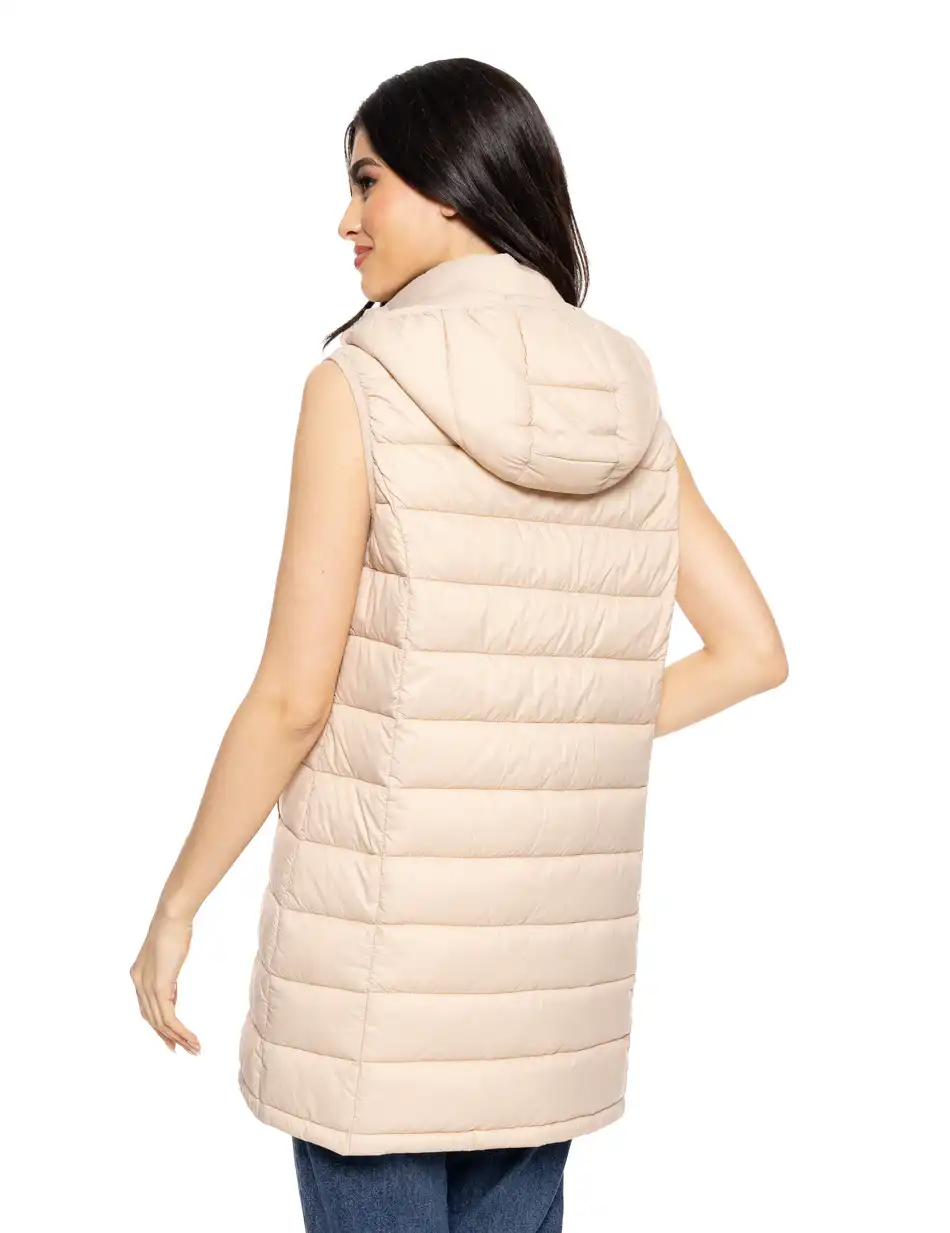 Splendid fashion γυναικείο αμάνικο με γιακά και κουκούλα 51-102-005 LT BEIGE