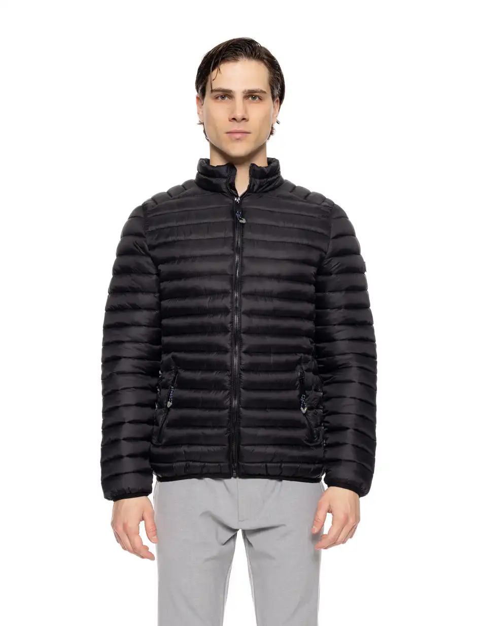 Splendid fashion ανδρικό ultra light πανωφόρι με γιακά 51-201-011 BLACK