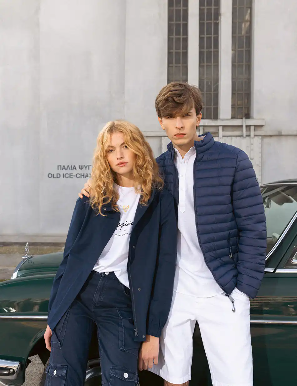 Splendid fashion ανδρικό ultra light πανωφόρι με γιακά 51-201-011 BLUE