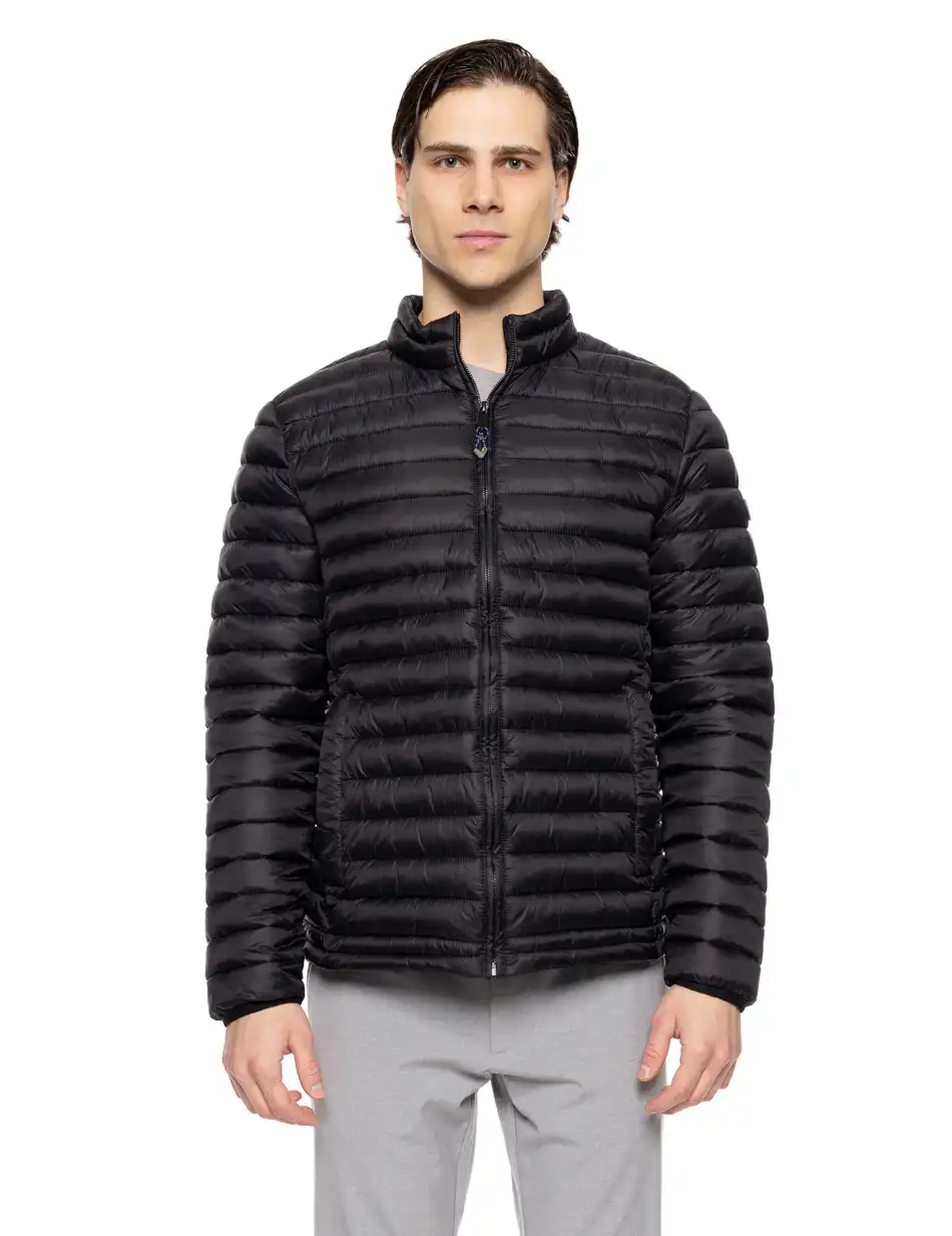 Biston fashion ανδρικό ultra light πανωφόρι με γιακά 51-201-012 BLACK