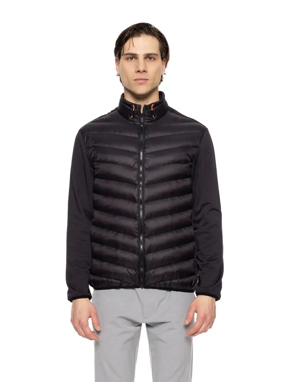 Splendid fashion ανδρικό ultra light πανωφόρι με γιακά 51-201-014 BLACK