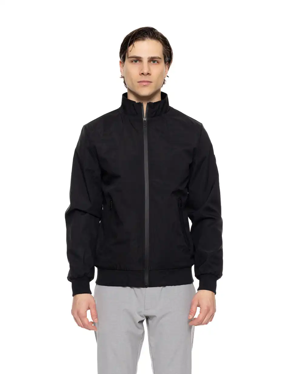 Biston fashion ανδρικό bomber πανωφόρι με γιακά 51-201-017 BLACK