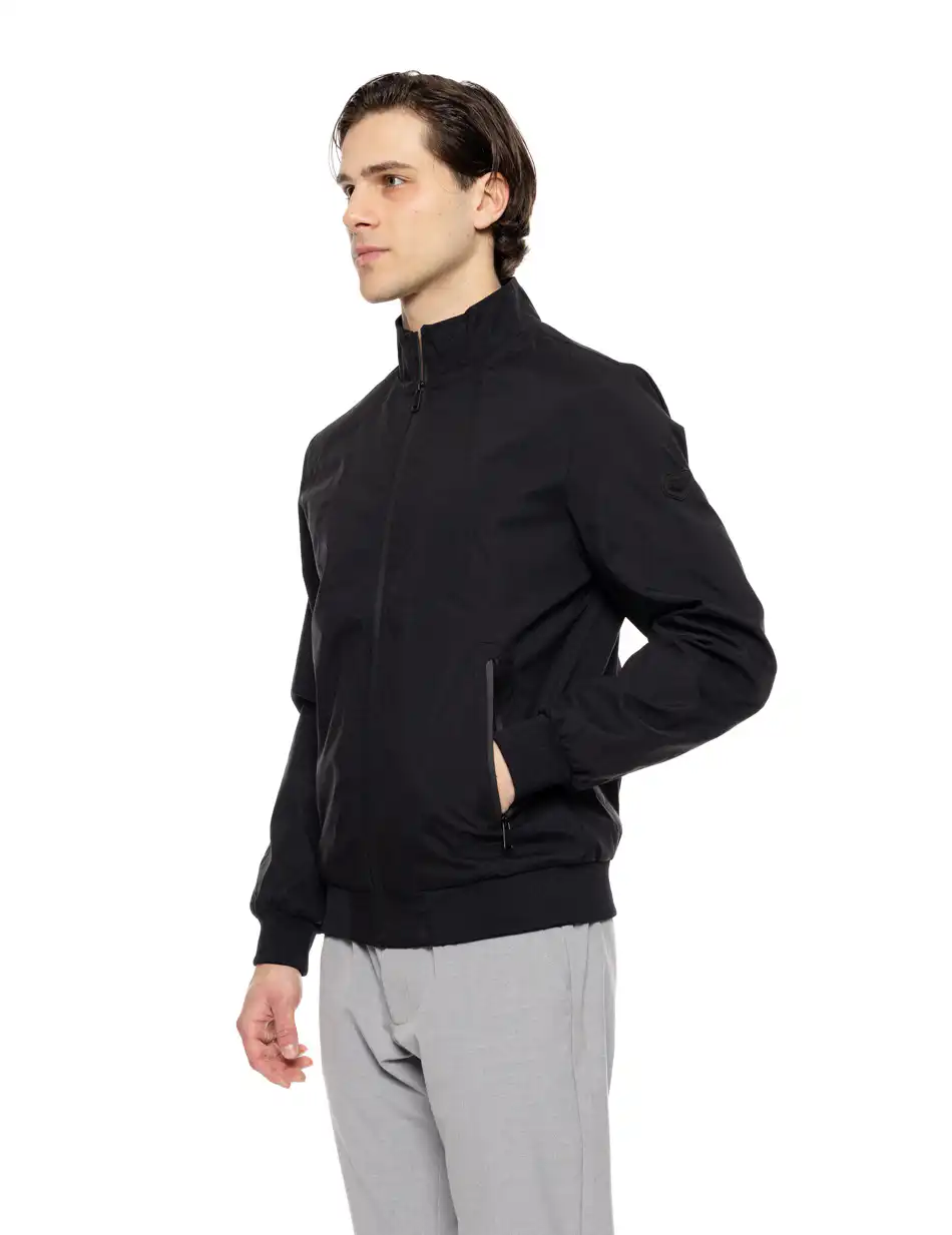 Biston fashion ανδρικό bomber πανωφόρι με γιακά 51-201-017 BLACK